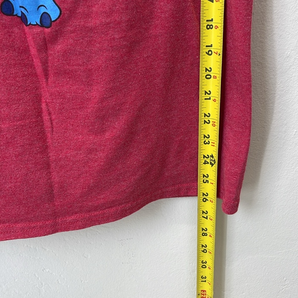 Disney Stitch Hangry T-Shirt Youth S Red Crew Neck Short Sleeve Graphic Cotton - Picture 2 of 4
